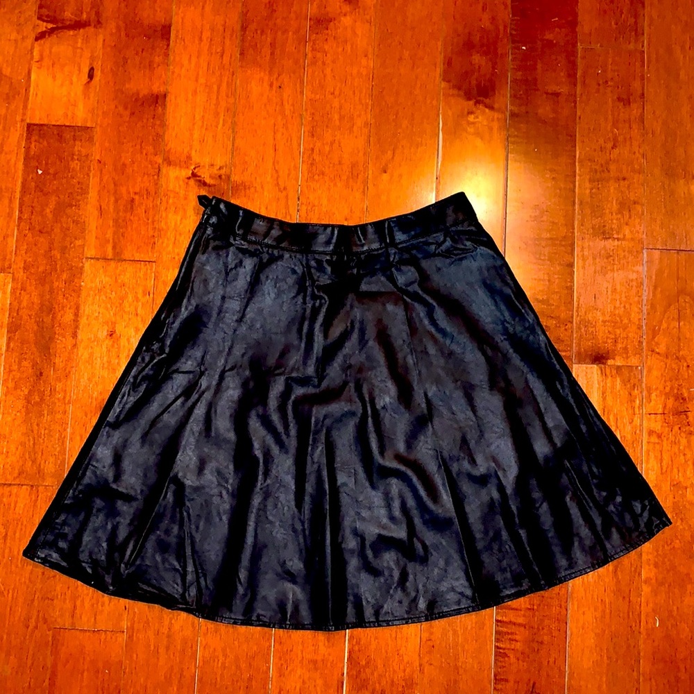 H & M Black “leather like” skirt.